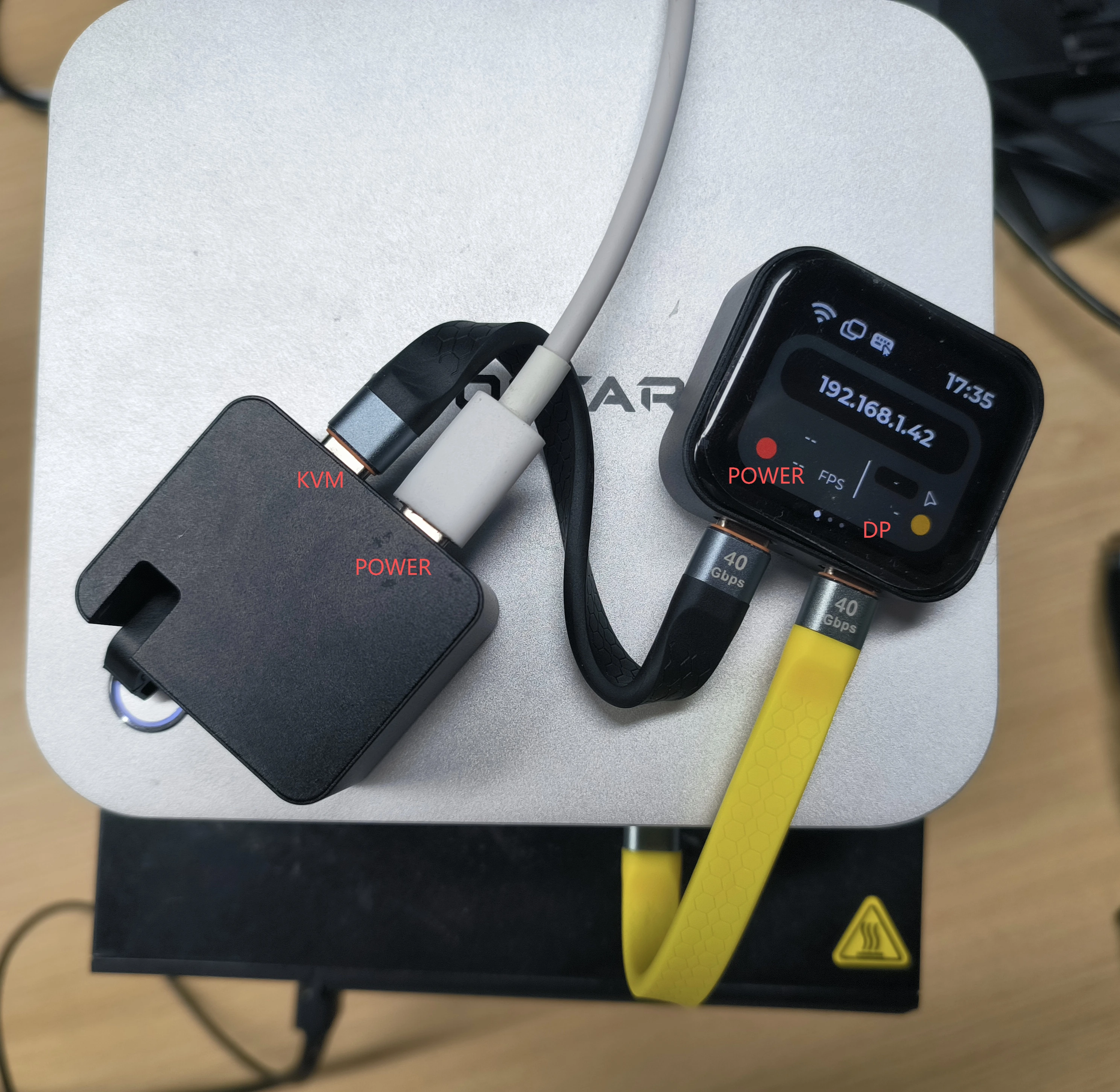 NanoKVM Go 与手指机器人接线示例