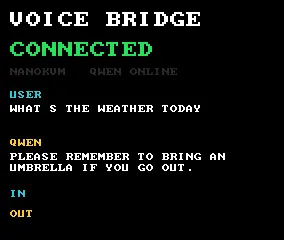 NanoKVM Go 设备端 Voice Bridge APP 界面