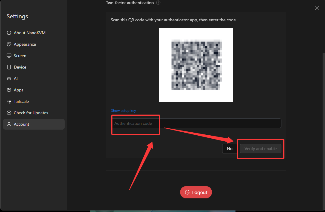 Verify and enable two-factor authentication