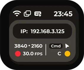 NanoKVM Go main screen with IP address
