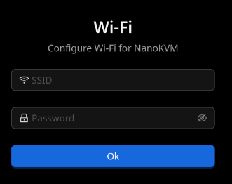 NanoKVM Wi-Fi configuration page