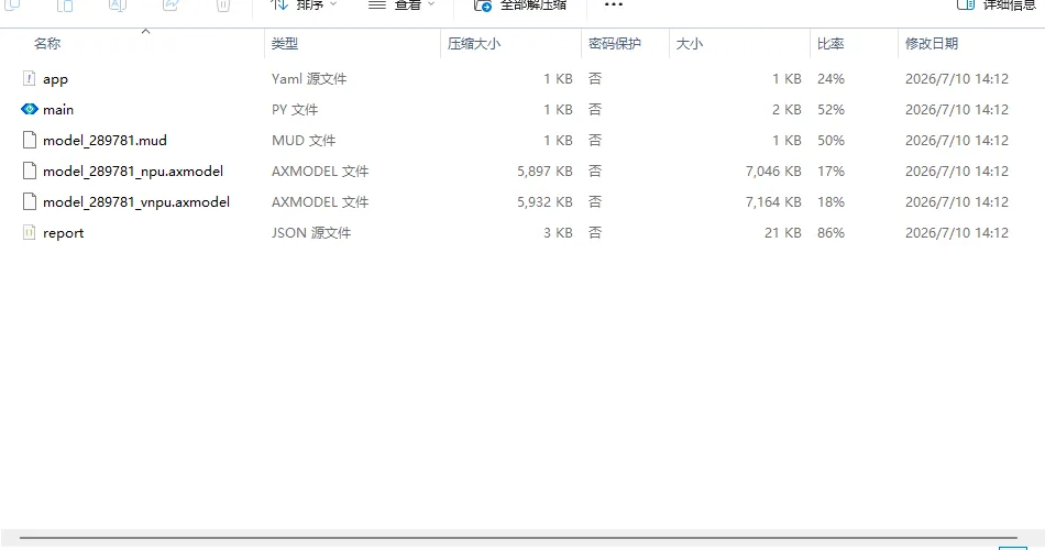 MaixHub 模型压缩包内容