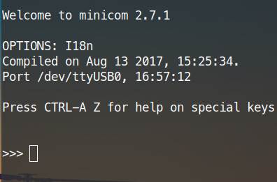 minicom serial port command line