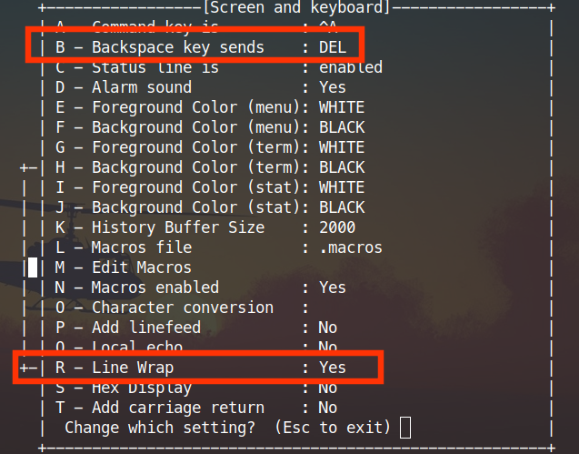 minicom setting3